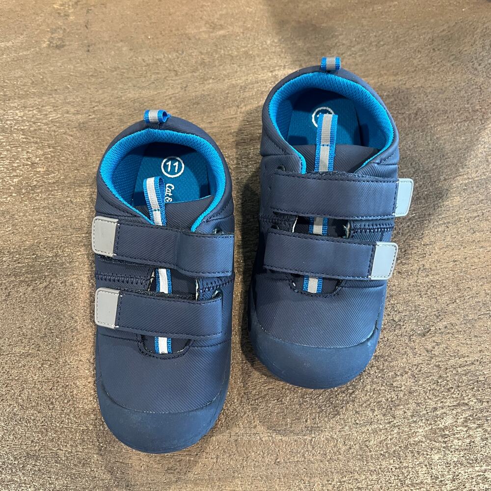 Cat & Jack Boys Toddlers Hyland Double Strap Sneakers Blue Size 11 NEW